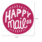 WRAPAHOLIC Happy Mail business stickers featuring 8 colorful thank you and shipping labels, 1.5 x 1.5 inches, 1000 total labels
