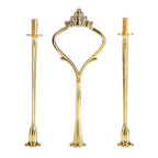 Three-Tier Cake Stand Fittings, Zinc Alloy, Ice Color