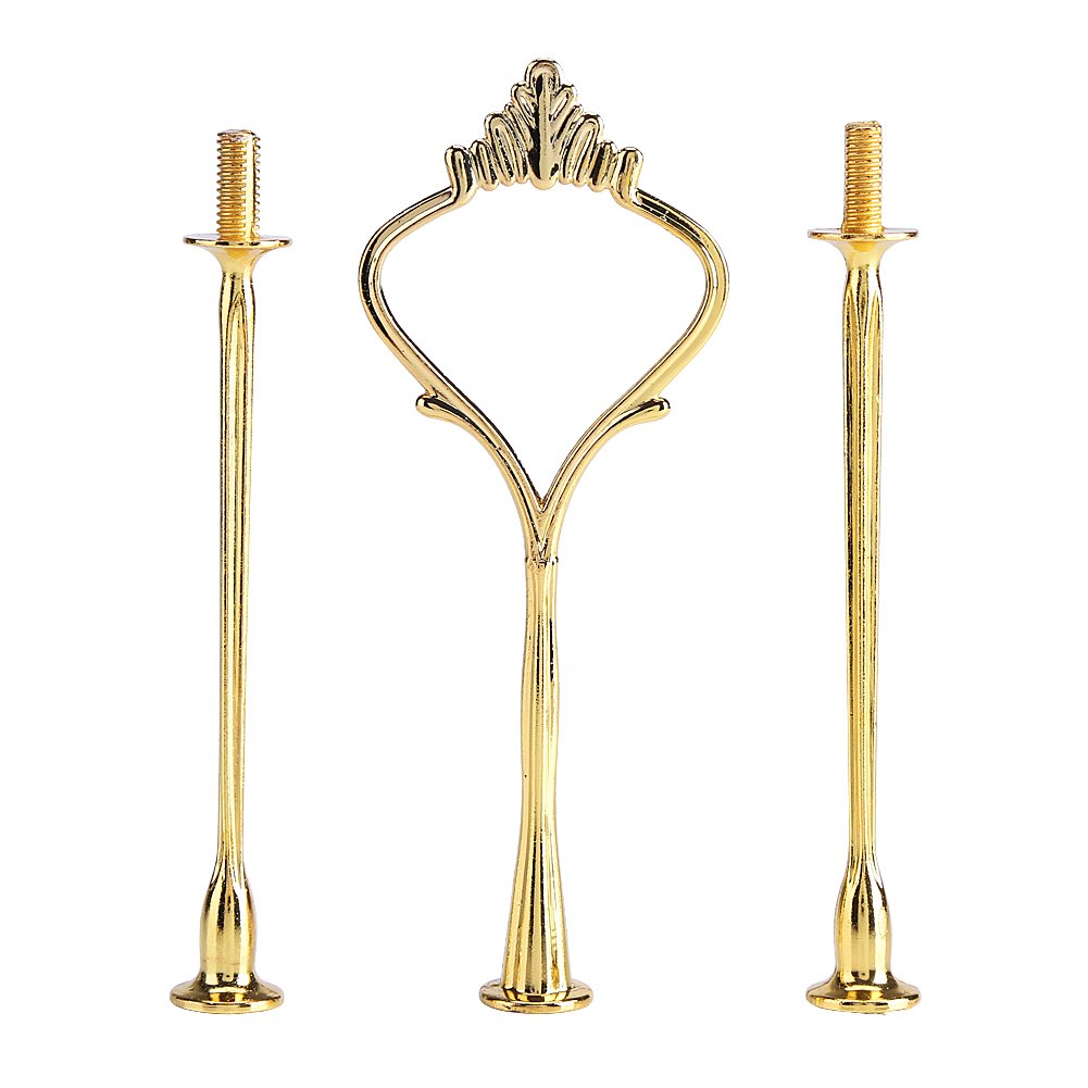 Three-Tier Cake Stand Fittings, Zinc Alloy, Ice Color
