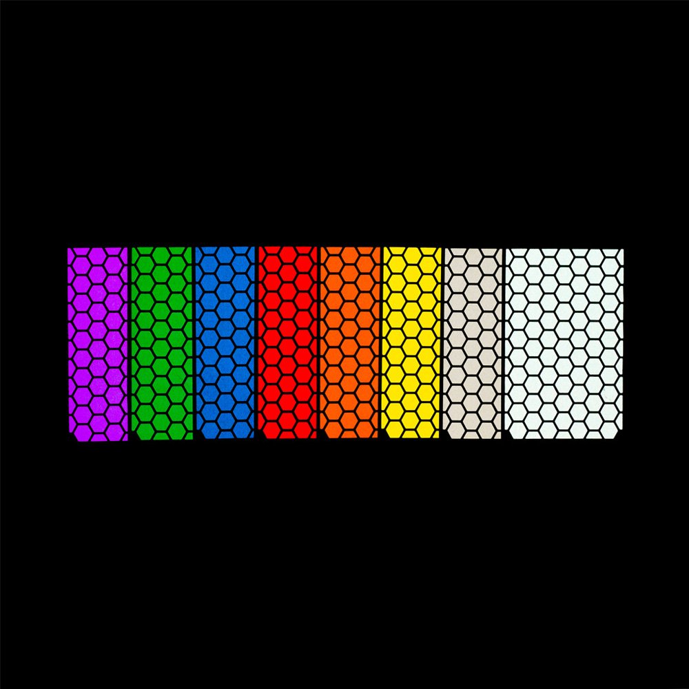 RydeSafe Reflective Decals - Hexagon Kit - Large Yellow