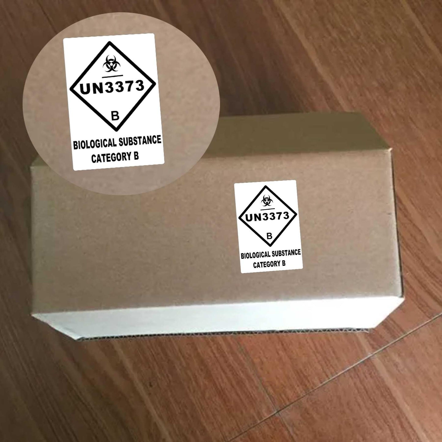 UN3373 Labels for Biological Substance Category B Stickers 2 x 2.75 Inch - UN3373 Caution Warning Labels Shipping Stickers 250 Pcs