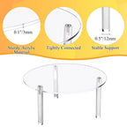 4 Pcs Drink Dispenser Stand, 7.9" Acrylic Water Dispenser And Beverage Dispenser Stand, Clear Acrylic Stands, Pitcher Stand Base for Parties and Events, Cake Stand, Plant Stands