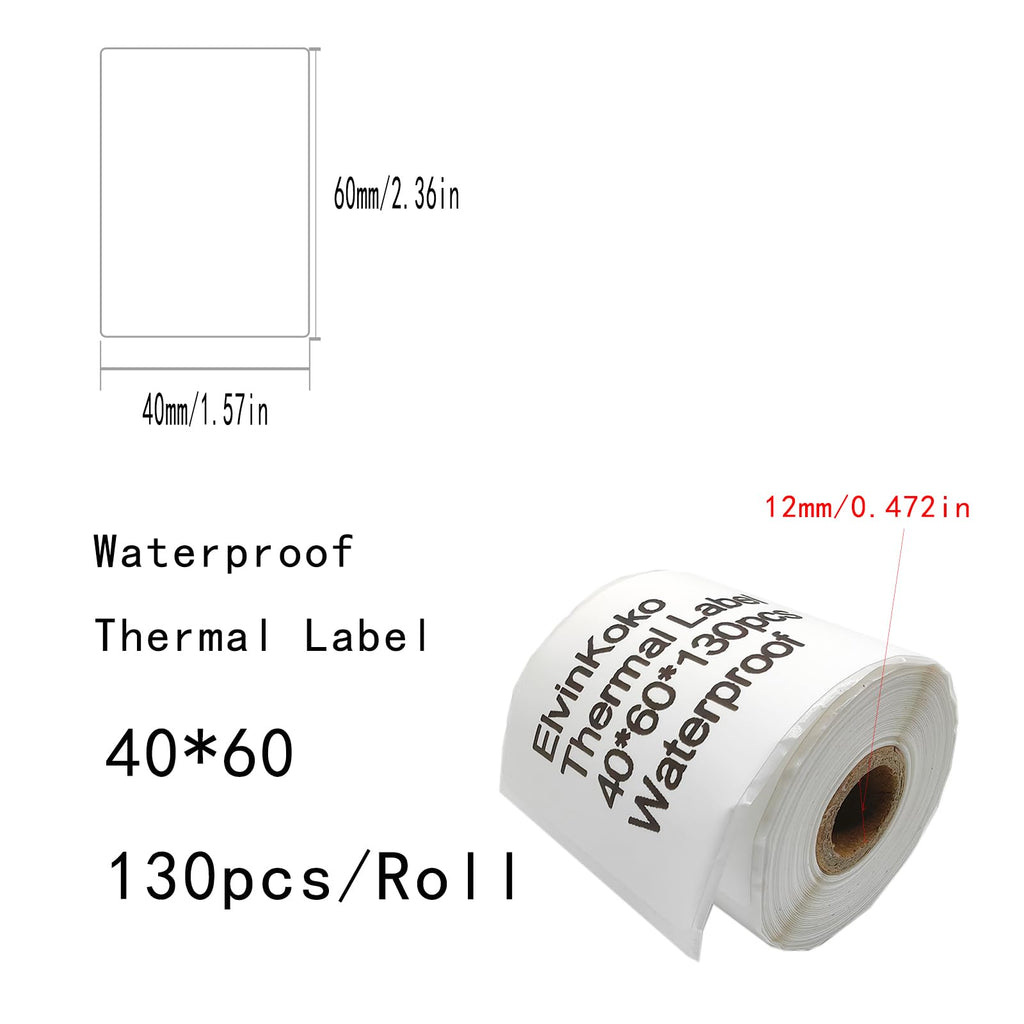 8Rolls M110 Thermal Labels M220 Waterproof Sticker 40x60mm