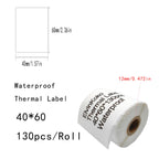 8Rolls M110 Thermal Labels M220 Waterproof Sticker 40x60mm