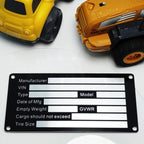 Blank Aluminum Trailer ID Plates, Metal Identification Plate, Serial Number Tag, Equipment Data Plate, Chassis ID Label, Compliance Asset Tag, Industrial Nameplate, DIY Replacement ID Plate Blank, 5 Pcs.