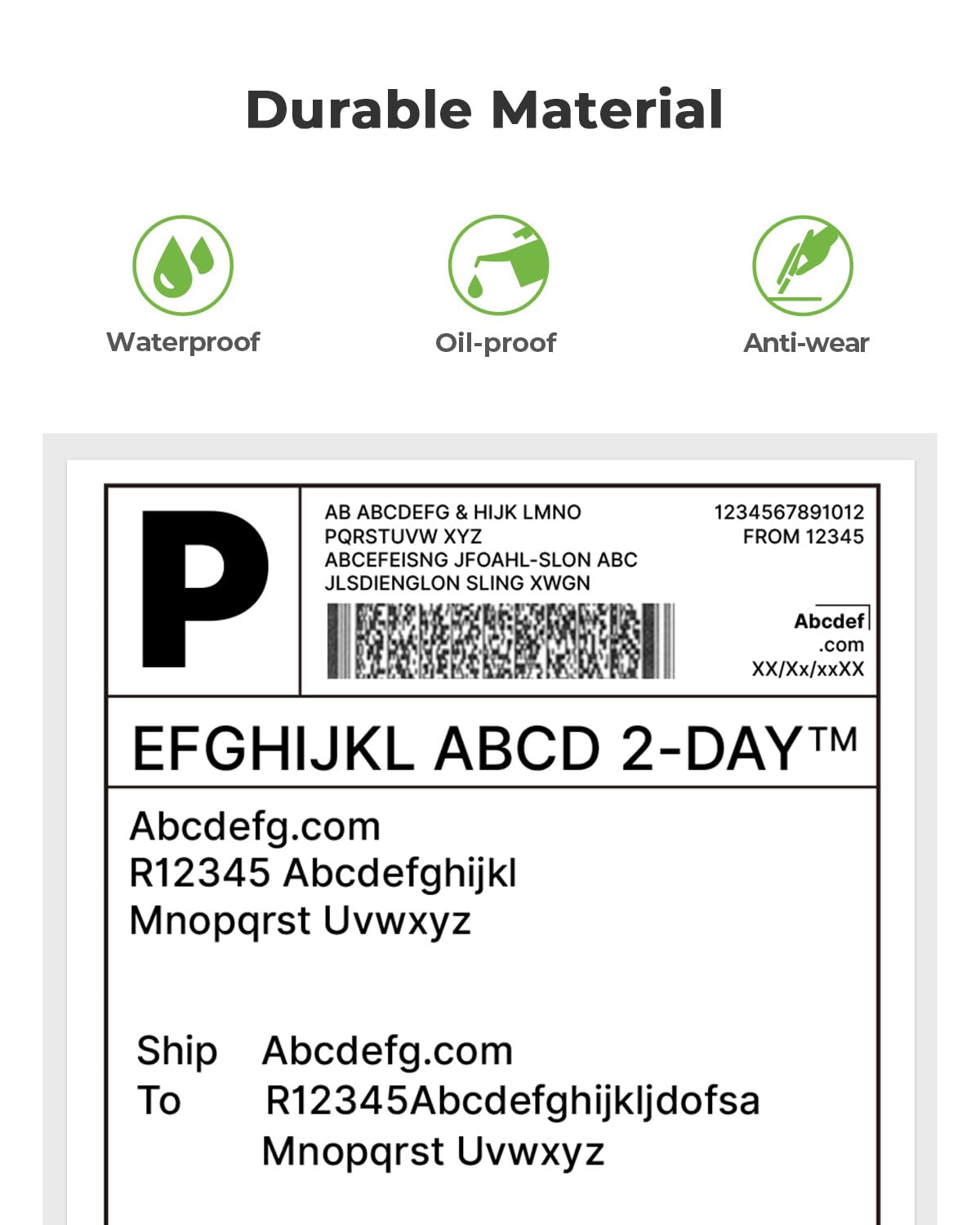 Nelko 4x6 Thermal Labels Fanfold, 500 Shipping Labels for Label Printer