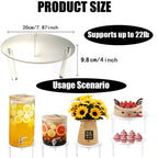 2Pcs Drink Dispenser Stand Only,Clear Acrylic Stands,Fit Max 7.87 Inch Diameter of Glass Drink Dispenser Stand,Water Dispenser Stand for Parties and Events,Cake Stand,Beverage Dispenser Stand 2