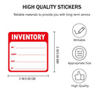 Inventory Control Labels 2x2 Inch Red Fluorescent Stickers for Warehouse