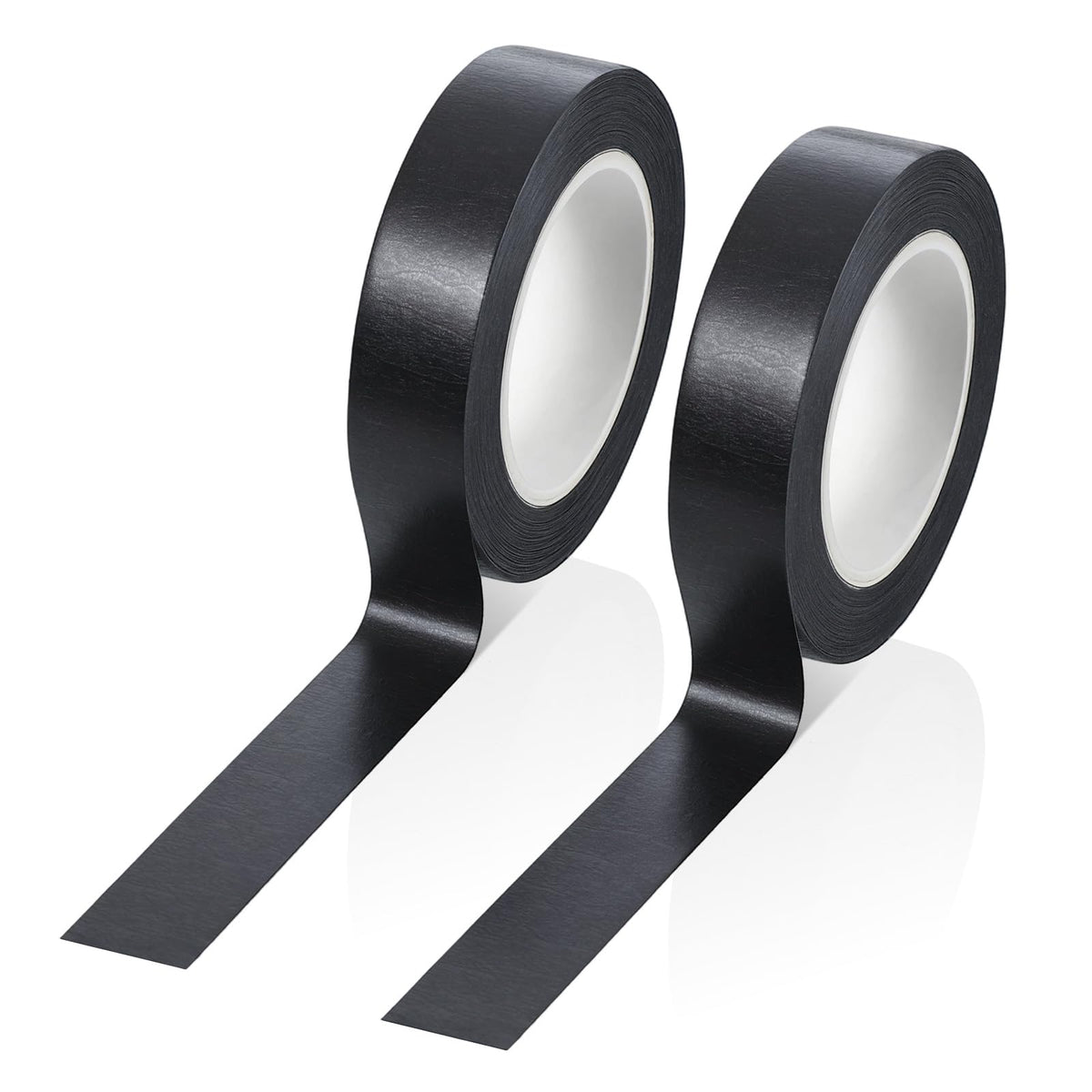 2 Roll Black Washi Tape 0.59 Inch x 14 Yards Self Adhesive Masking Sticker Border Masking Tapes for Assisting and Decorating Paintings Holiday Gift Boxes Scrapbooks DIY Art Craft Wrapping Decoration
