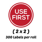 900 Use First Stickers - 2 inch, Circle Dot, Round Food Service Labels/Restaurant Inventory Control/Use First Labels Expiration Stickers, (Red) 900 Labels Red