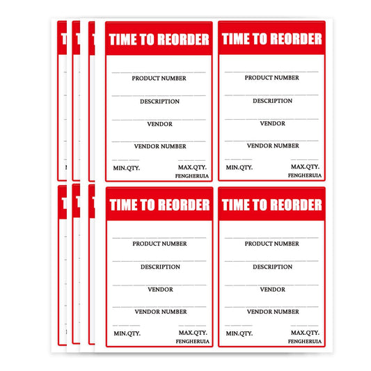 Time to Reorder Stickers 2x3 Inch Warehouse Inventory Labels for Retail Business Inventory Management Organization,200 Pcs