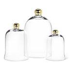 Abbott Collection Medium Bell Shaped Cloche with Gold Knob