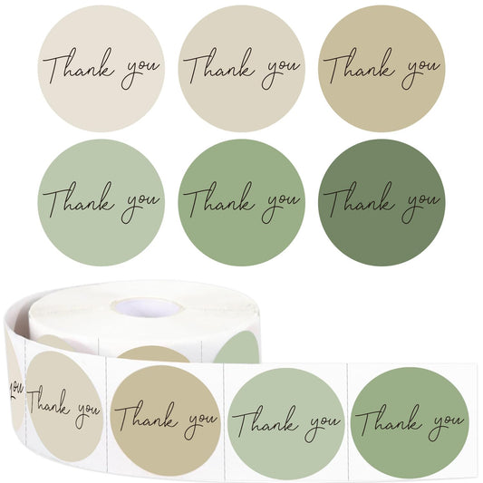 Starboling Thank You Sticker,500pcs 1.5Inch Green Thank You for Supporting My Small Business Stickers,for Supporting My Business Supplies Packing,Envelopes,Gift Wraps and Crafts（Green） Green-thank You Sticker 1.5''