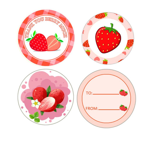 Pink Strawberry Thank You Stickers Labels Strawberry Envelope Seals 2 Inch to and from Present Stickers Thank You for Being So Sweet Birthday Party Favors Labels 240 Pcs Per Pack