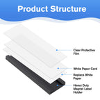 MaxGear 100 Pack C Channel Magnetic Label Holders, 1 x 3" 1"x3"