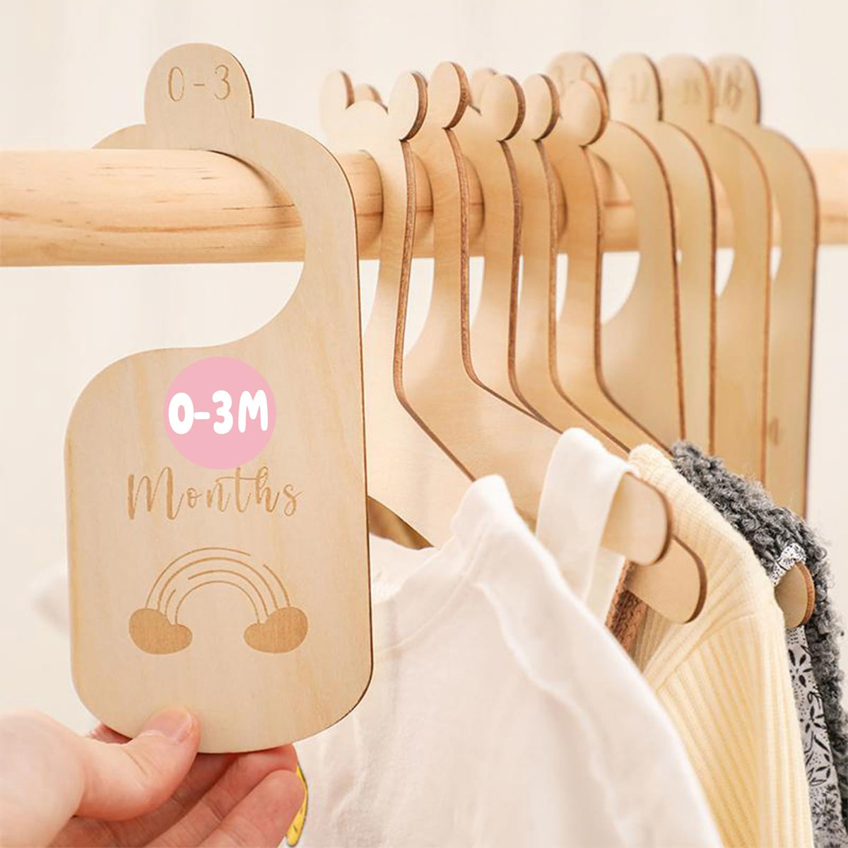 360 PCS Baby Clothing Size Stickers for Nursery Drawer(0-24 Months)