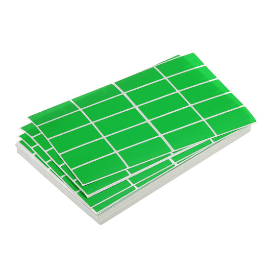 MECCANIXITY Colored Rectangle Stickers, 2000 Labels Color Code Sticker, 1.57x0.75 Inch Self Adhesive Light Green for Folder, Jar, Drawer