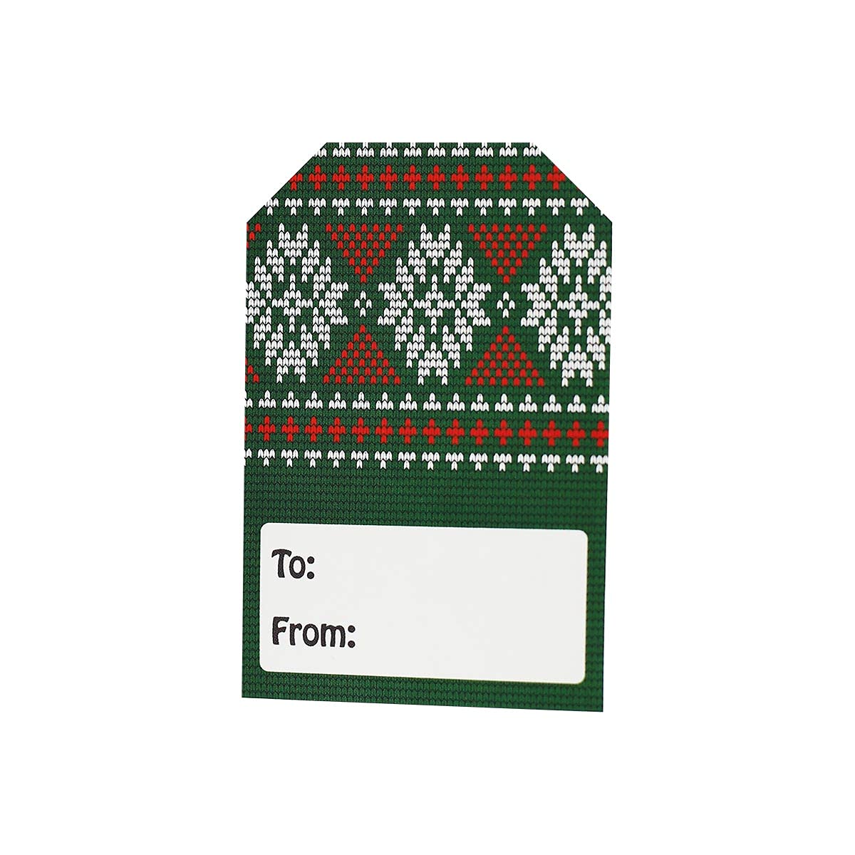 Christmas Sweater Holiday Gift Tag Stickers 2 x 3 Inch 100 Total Labels