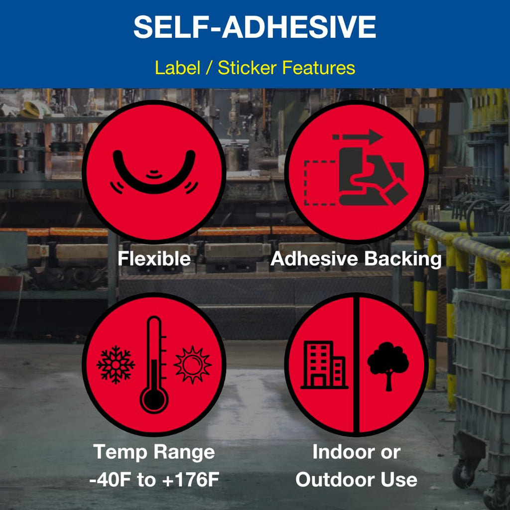 ComplianceSigns.com Warning Risk of Electrical Shock Disconnect Power Before Servicing ANSI Label Decal, 5x3.5 inch 4-Pack Vinyl for Electrical