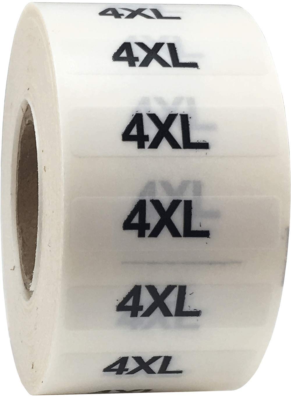 InStockLabels 4XL Clothing Size Stickers, 1.25 x 5 Inch, 125 Labels
