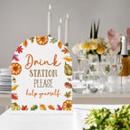 Fall Drink Bar Sign Drink Station Decor for Wedding Fall Festival 8"x10"