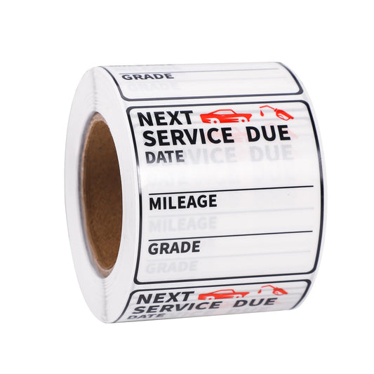 350pcs Oil Change Stickers, 2x2in Next Service Due Oil Change Reminder Sticker Removable Decal No Residue Windshield Oil Change Static Cling for Car Auto Vehicle Window Maintenance Accessories(Black) Black