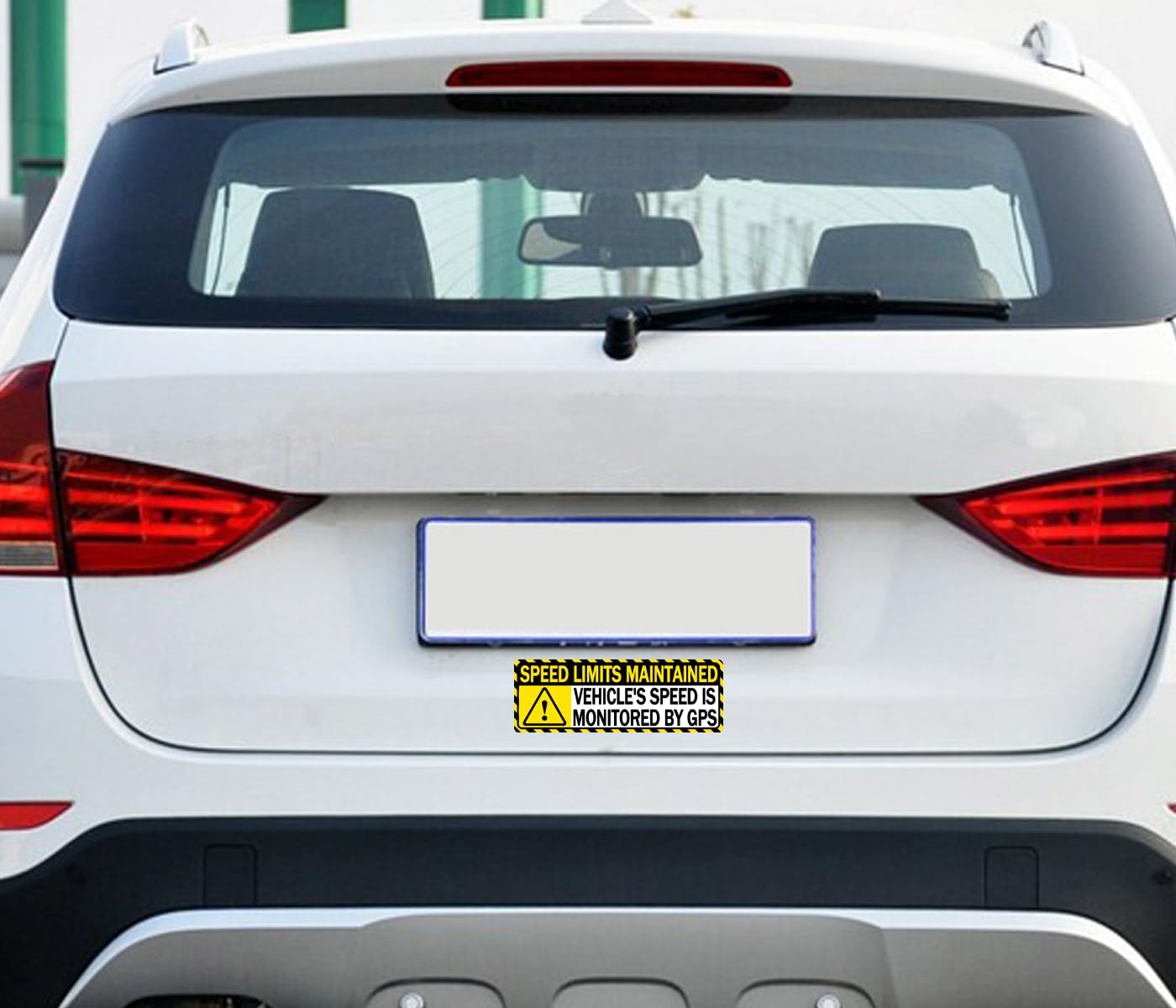 Yellow Vehicle Speed Monitored by GPS Vinyl Label 10"x3.5" Speed Limits are maintained Sticker 4 pcs Car Safety Caution Sign
