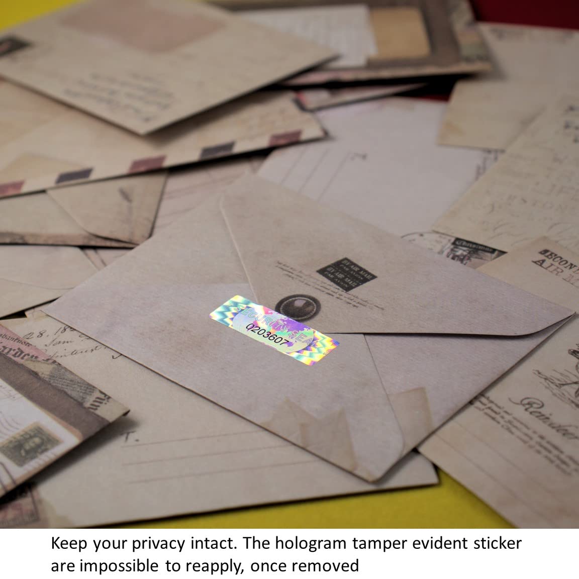 70 Hologram Tamper Evident, Tamper Proof Stickers. Security Seal. Individual Serial Numbers. Tamper Foil Tape Labels. Destroyed Upon Removal with Residual Text Left on Item.… (70 Stickers) 70 Stickers