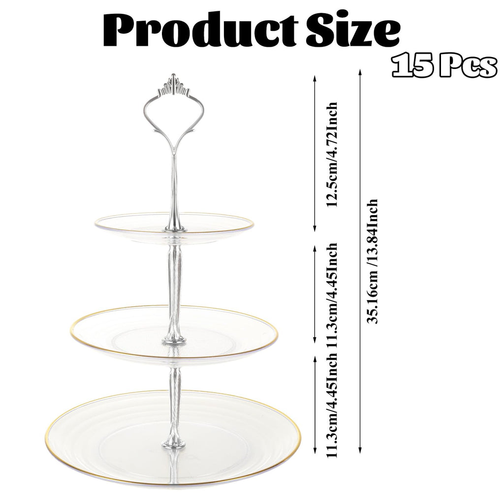 QTLCOHD 15 Set 3 Tiered Tray Hardware Kit, Zinc-Alloy Heavy Duty