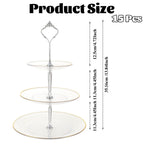 QTLCOHD 15 Set 3 Tiered Tray Hardware Kit, Zinc-Alloy Heavy Duty