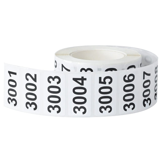 Consecutively Numbered Labels, 1.5 x 0.79 Inch Self-Adhesive Inventory Numbered Sticker (3001-4000) 3001-4000