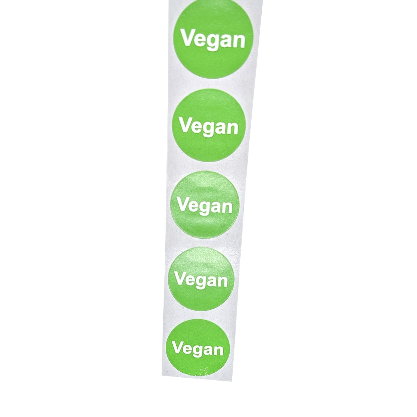 Vegan Food Labeling Stickers, 1 Inch Round [500 Labels per Roll]