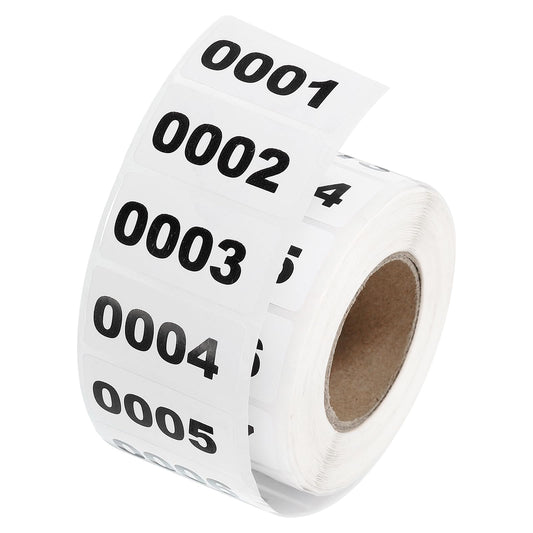 uxcell 1 Roll Inventory Number Sticker, 0001-1000 Consecutive Numbered Labels Self Adhesive Waterproof Labels Tag for Storage Classification Supplies (1.6x0.8 Inch) Number 0001-1000 1.6x0.8"