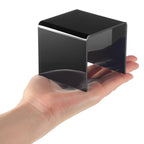 Chuangdi 20 Pcs Acrylic Display Risers, Black Plastic Product Stand Large Set