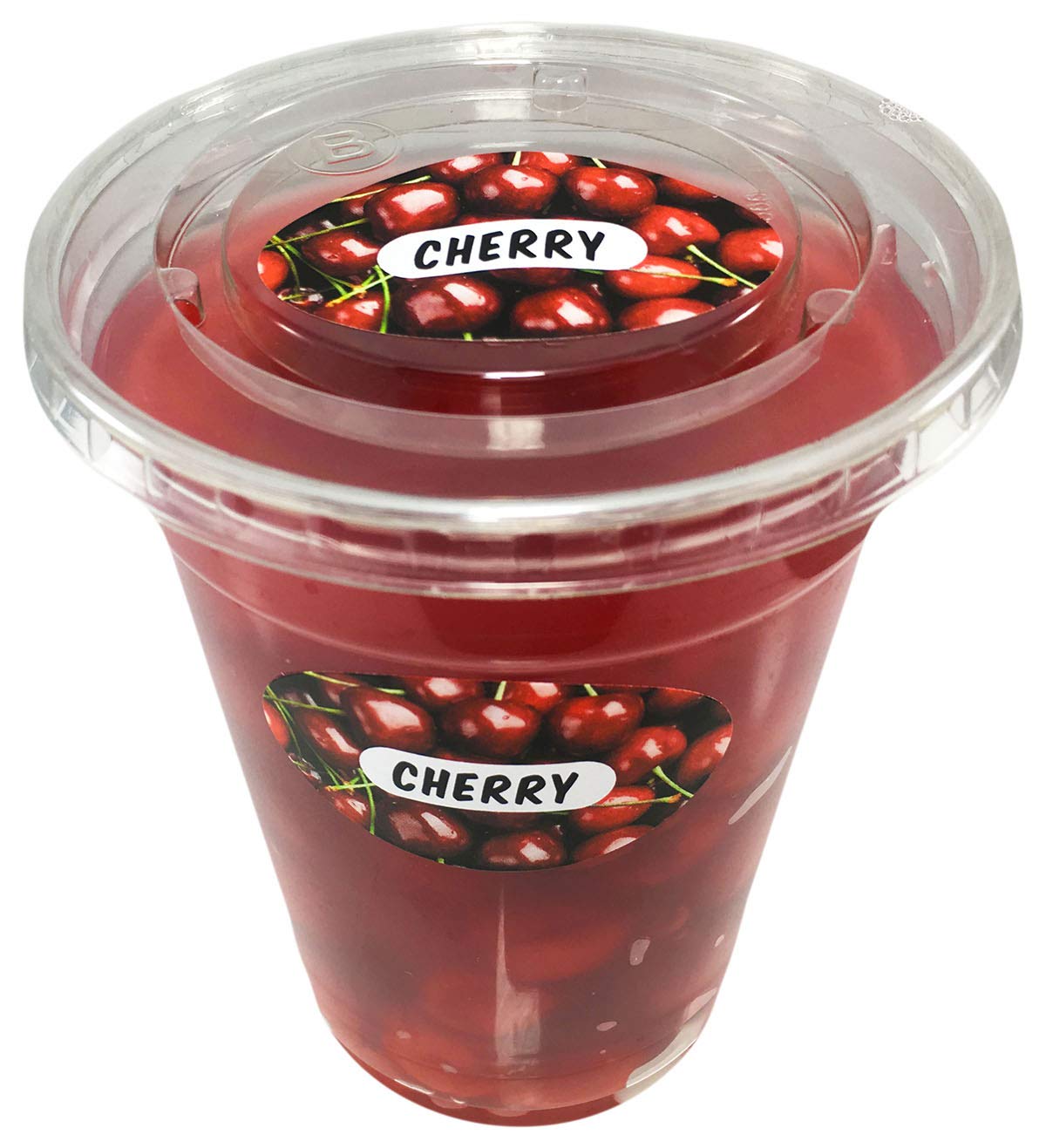 Cherry Grocery Store Food Labels 1.25 x 2 Inch Oval Shape 500 Total Adhesive Stickers Cherry