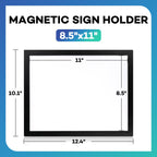 YixangDD 10 Pack Magnetic Sign Holder 8.5 x 11, Magnetic Paper Holder 8.5"x11" 10 Pack