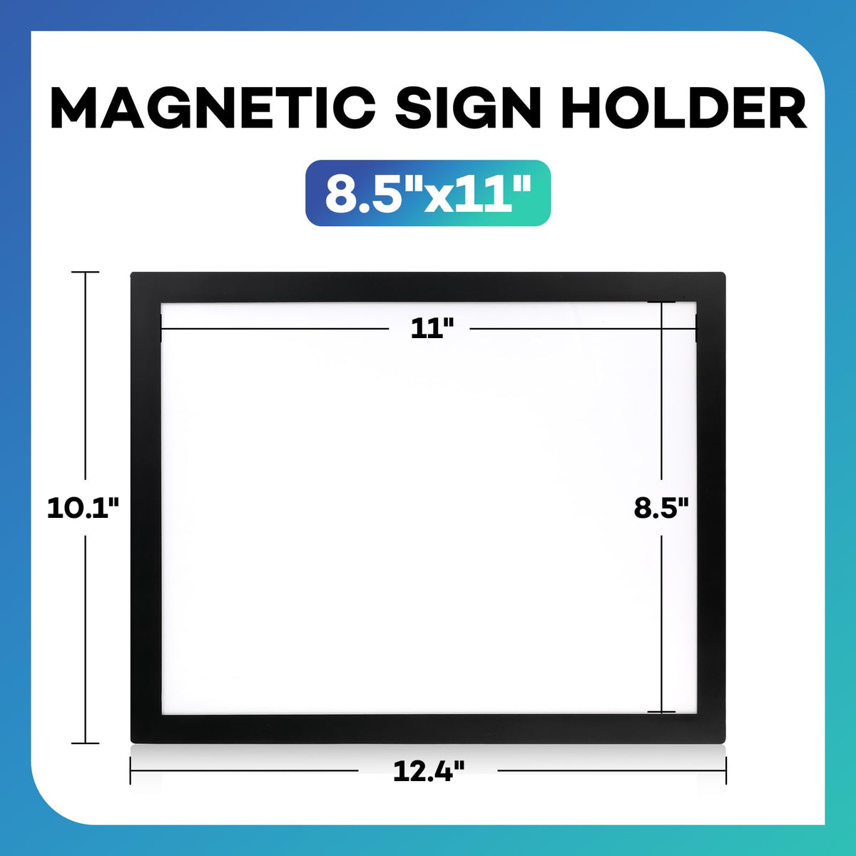 YixangDD 10 Pack Magnetic Sign Holder 8.5 x 11, Magnetic Paper Holder 8.5"x11" 10 Pack