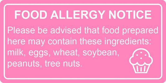 1x2 inch 500PCS Food Allergy Stickers Waterproof Stickers Without Residue for Food, Kitchen
