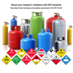 ChromaLabel 4x4 inch hazard class 5.1 oxidizer label on roll, durable industrial label for D.O.T. hazardous material safety signage