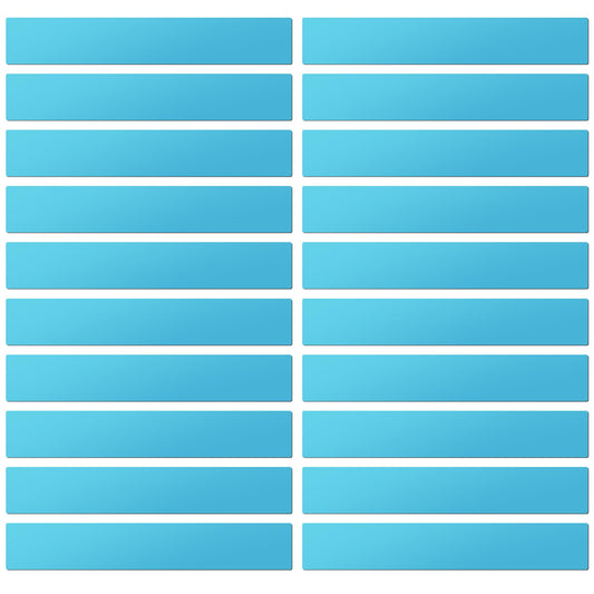 LLPT Dry Erase Magnetic Label Strips 20 Pack 1" x 12" Blank Reusable Writable Magnet Stickers for Organizing Labeling on Fridge Whiteboard Crafts and More Metallic Surfaces Blue(DMS11220BL) 1" x 12" 20 Pack