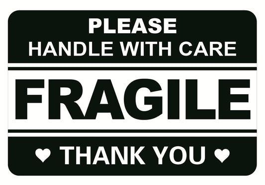 Fragile Sticker for Shipping,2x3 inch 200pcs Black Fragile Sticker for Shipping