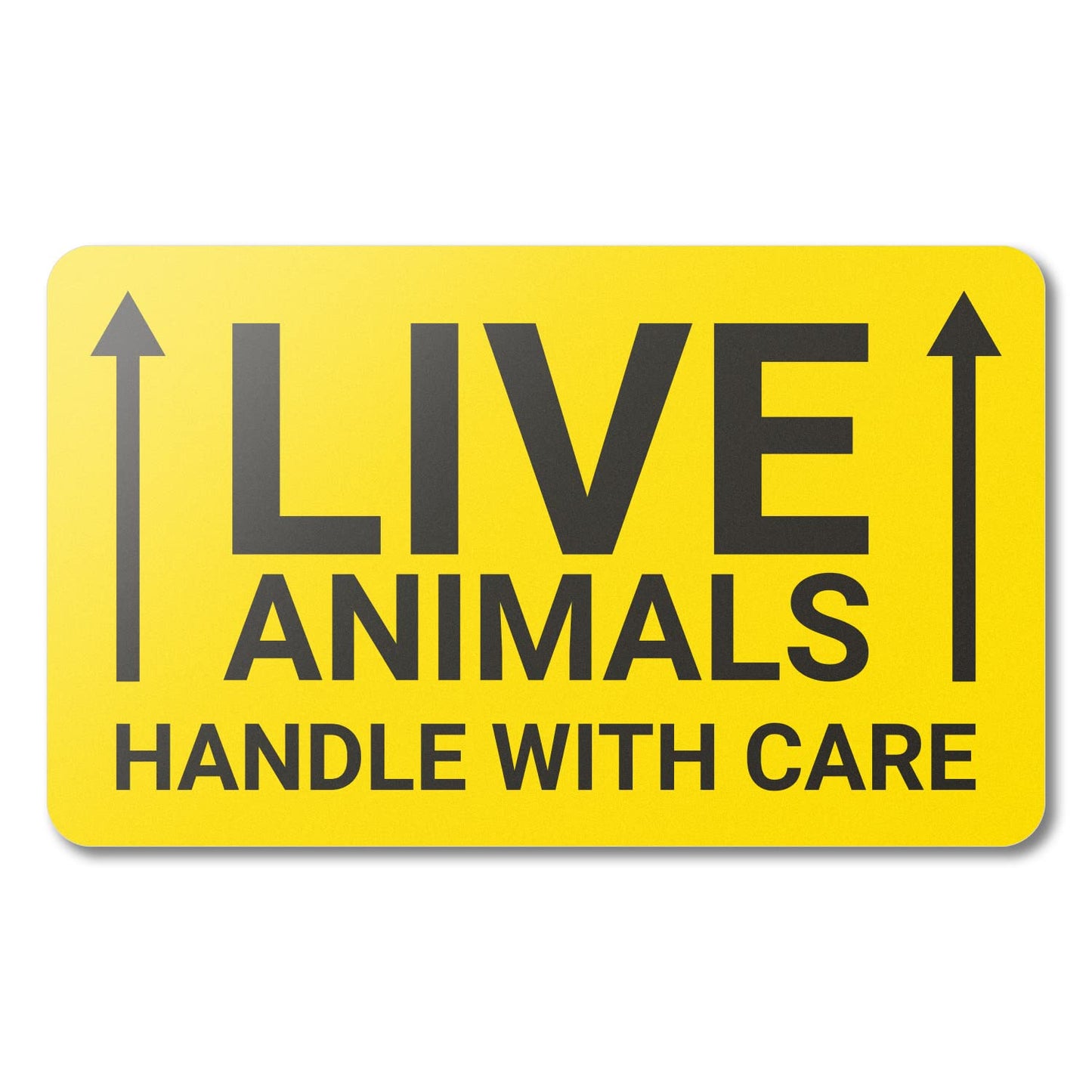 300 Live Animal Stickers for Shipping, 2 x 3 inch Live Animals Stickers for Handling Instructions/This Side Up Arrow/Fragile Warning - 1 Roll of 300 Labels 3 x 2 inch Handle with Care: Live Animals