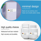 Well Tile SDS Stickers for chemical safety, 1x3 inch industrial label decals with write-in space, 250 HIMG chemical identifying stickers.