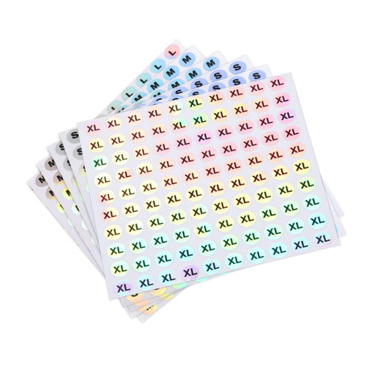 MECCANIXITY Laser Capital Letter Stickers, 0.4 Inch Alphabet S,M,L,XL Round Self-Adhesive Reflective Letter Stickers for Inventory, Storage, Organizing,1 Set(40 Sheets,4000 Stickers)