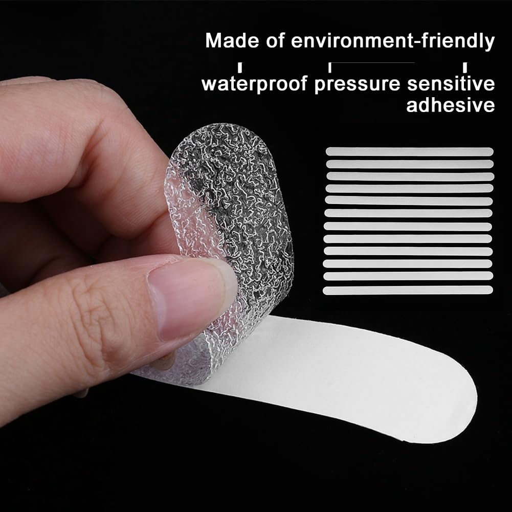 Anti Slip Floor Tape, 12 Strips Adhesive Non Skid Grip Treads Transparent Gritty Textured Bathroom Stairs Safety for Seniors