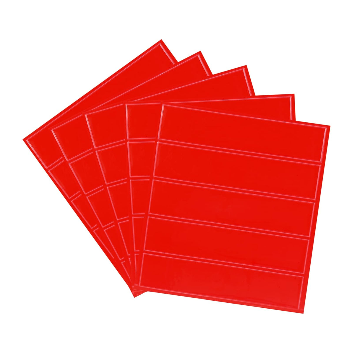 PATIKIL 4.5 x 1 Inch Safety Reflective Stickers, 25Pcs Adhesive Night Warning Sticker Waterproof Reflector Tape Strip for Helmet Hard Hat Clothing, Red Bright Red