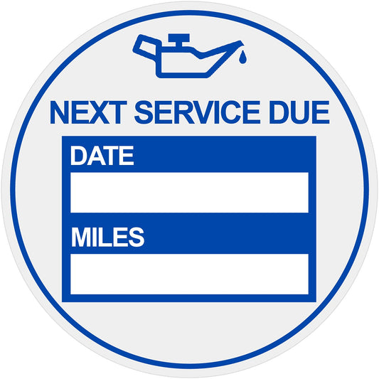 2 inch 150 PCS Next Service Due Static Cling Labels Easy Remove Oil Change Stickers - Static Cling Windshield Labels-Poskornwel