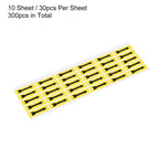 Generic Small Arrow Stickers 1.4x0.4, 10 Sheet Self Adhesive Inspection Indicator Label for Industrial Work, Black Yellow