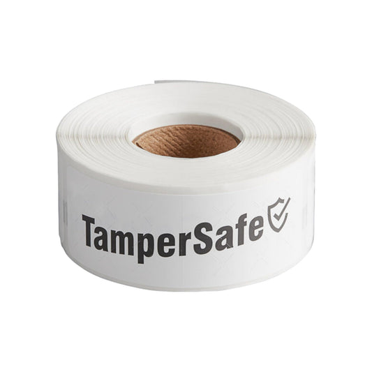 TamperSafe Tape, Tamper Safe for Safe Delivery Label, TamperSafe Stickers, Tamper Safe Seal for Food Container 1 x 3 Inch, 250/Rol (White) White
