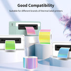 Square Thermal Labels Stickers 2" x 2", Holographic Thermal Stickers Labels, Glitter Self-Adhesive Direct Thermal Label for Small Business- Holographic 5 Colors 2 X 2